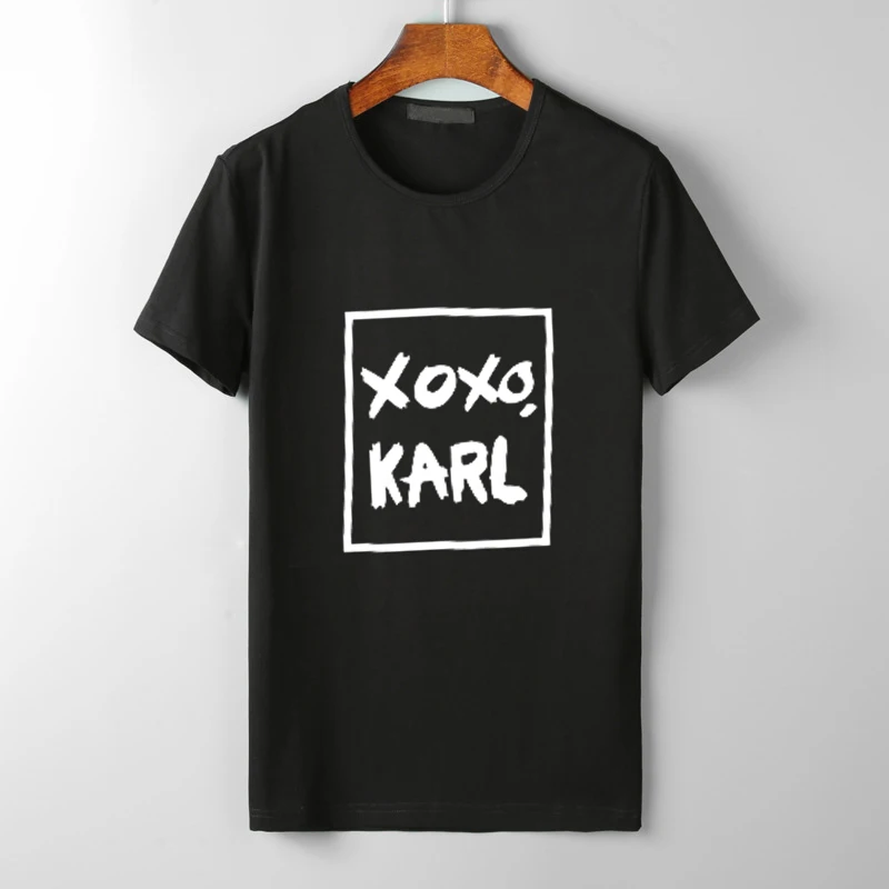 

2019 Fashion Harajuku Casual Women's T-Shirts Femme XOXO KARL Printed Punk Rock T Shirt Women Summer Short Sleeve Camiseta Mujer