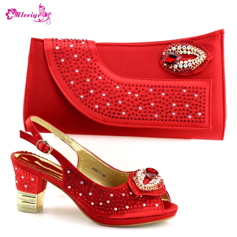 5683-2 Ladies Italian PU Leather Shoe and Bag Set RED Italian Shoe with Matching Bag Set 2018 Nigerian Shoes and Bag Set 5683-2 Ladies Italian PU Leather Shoe and Bag Set RED Italian Shoe with Matching Bag Set 2018 Nigerian Shoes and Bag Set