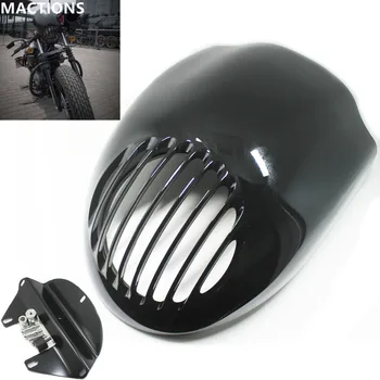 

GRILLE-Style Grill Prison Cowl Cafe Headlight Mask Front Fairing Flyscreen Fly Screen Visor For Harley Dyna Sportster XL 883