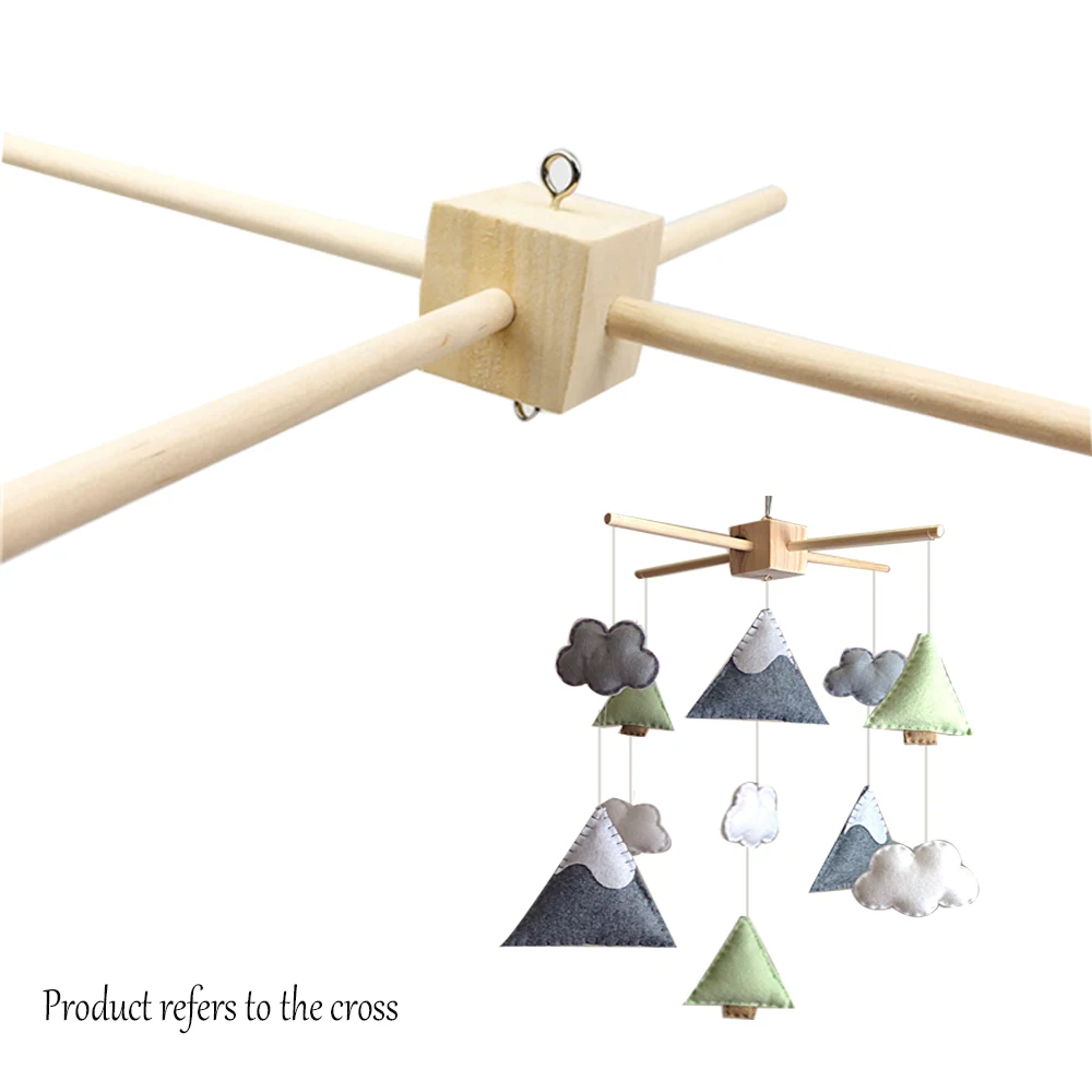 5 Set Mobile Baby Hanger Baby Mobile Rattle Mobile Toys Wooden Beads Crib Hanger Wind Chimes Bell Nordic Baby Room Decor Props