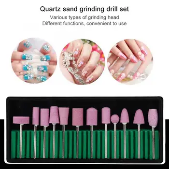 

12pcs Professional Nail Drill Bits Set Manicure Pedicure Nail Polishing Accessories Tools