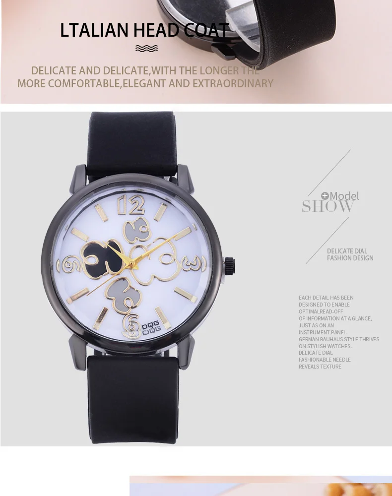 New Fashion Casual Women Quartz Watch Bear Watches Luxury Brand DQG Ladies Casual Dress Watch Clock reloj mujer kobiet zegarka