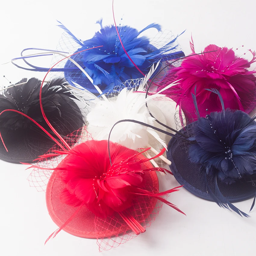 2018 Wedding Flower Fascinator Hat Hair Clip Headband Women Hair
