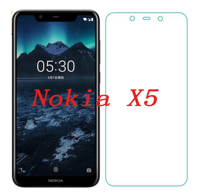 

2PCS Smartphone Tempered Glass for Nokia X5 9H Explosion-proof Protective Film Screen Protector cover phone