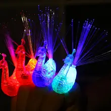 Новые детские светящиеся игрушки цветные детские светящееся кольцо светящийся цвет форма павлина лампочка на палец в небо игрушка