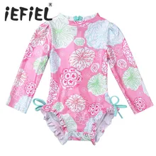 Новое поступление, купальный костюм для маленьких девочек, купальник-бикини, пляжная одежда с цветочным рисунком для малышей, купальный костюм для маленьких девочек, летний купальный костюм для новорожденных