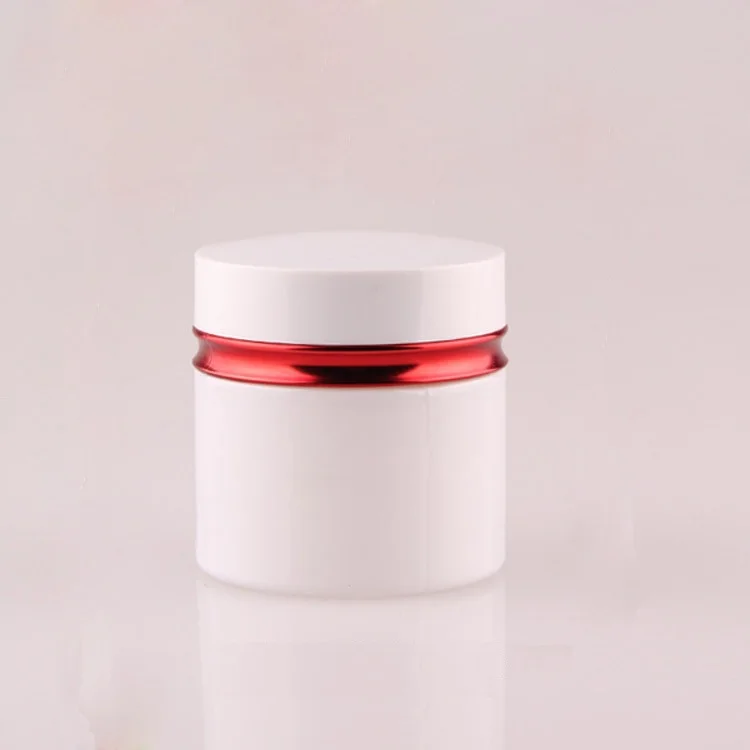 

50G pear white glass jar with red line white lid ,cosmetic container,,cream jar,Cosmetic Jar,Cosmetic Packaging,glass bottle