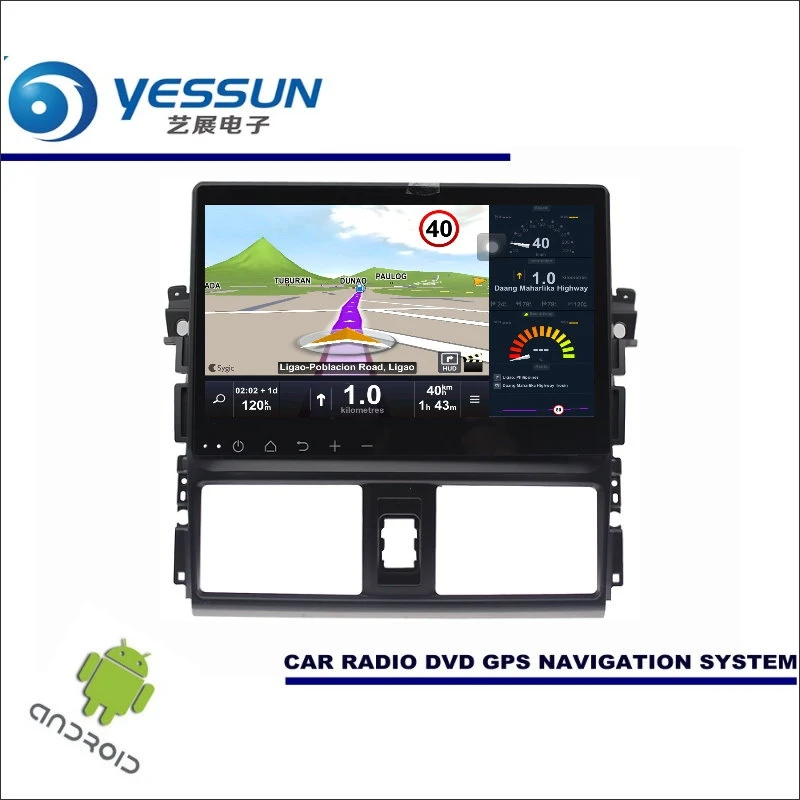 Sale YESSUN Car Android Player Multimedia For Toyota Vios XP150 / Yaris Sedan Radio Stereo GPS Nav Navi ( no CD DVD ) 10.1" HD Screen 2