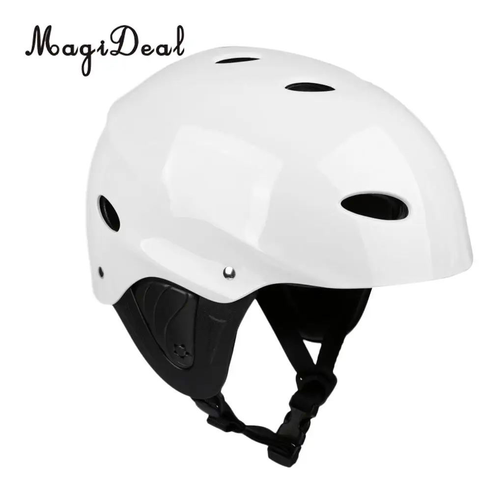 MagiDeal шлем безопасности для водных видов спорта каяк каноэ лодка защита для парусного спорта M/L для катания на каяках гребли скалолазание кемпинг - Цвет: White L
