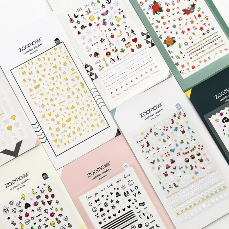 

Cartoon Mini Animal Cherry Blossom Nail Sticker Decorative Diary Planner Scrapbooking Stationery Stickers Mobile Keyboard Decals