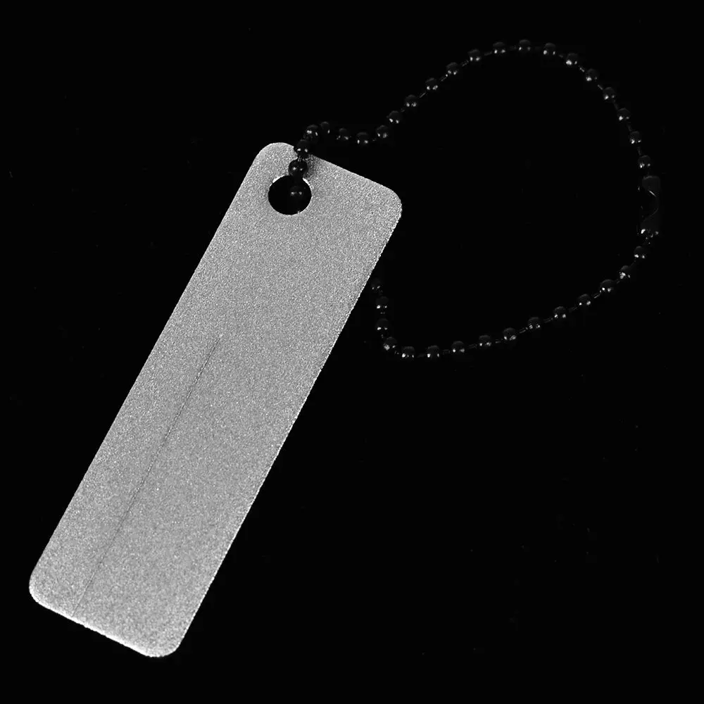 

Hot Sale Pocket Diamond Stone Sharpener Key chain for Knife Fish Hook Finger Nail File Outdoor Camping Tool