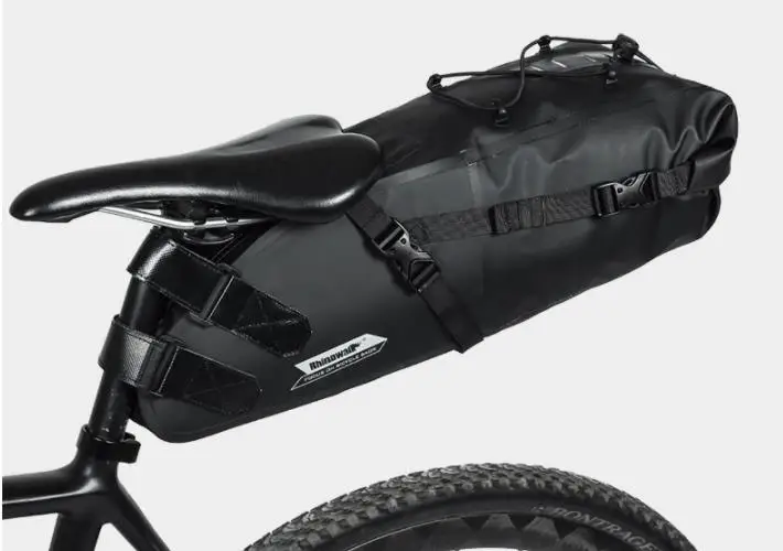 Best RHINOWALK Bicycle Bike Saddle Bags 10L High Capacity Tail Bag Prevent Rainwater MTB Road Cycling Travel Rear Goods Shelf Bags 5