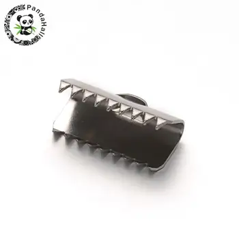 

600pcs 6.5/10.5/13mm 304 Stainless Steel Ribbon Ends Clasp for Jewelry Making DIY Findings, Stainless Steel Color