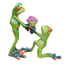 3D лягушка из смолы фигурки животных миниатюрные свадебные