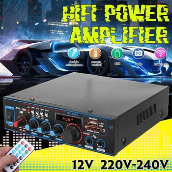 

80W+80W Car Home Amplifiers Audio bluetooth Amplifier Subwoofer Theater Sound System Mini Amplifier FM TF AUX MP3 Player