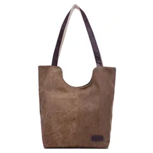 Vintage Toile Sac À Main Femmes Casual Fourre-Tout Sacs à Bandoulière Solide Seau Haut-Poignée Fille Bandoulière Sacs Shopping sacs Bolsa Feminina