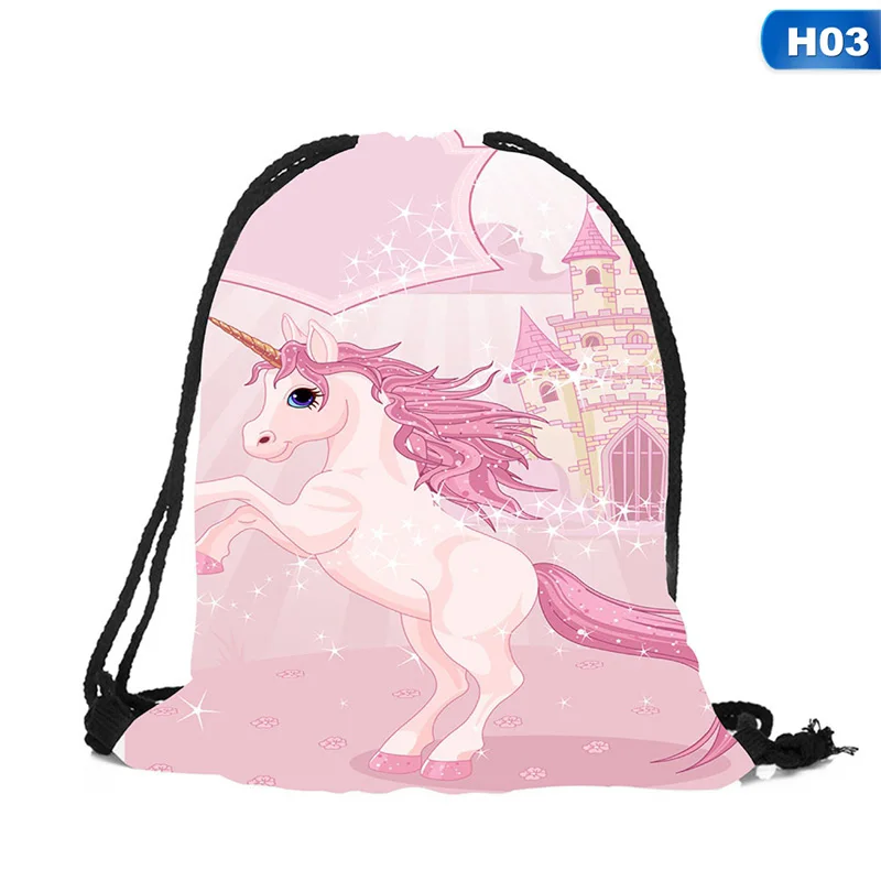 

2018 New Cute Kid Baby Unicorn Pattern Sport Bags Swimming Bags Gym Pump Bag Sports School Drawstring Boy Girl Backpack Hot Sale