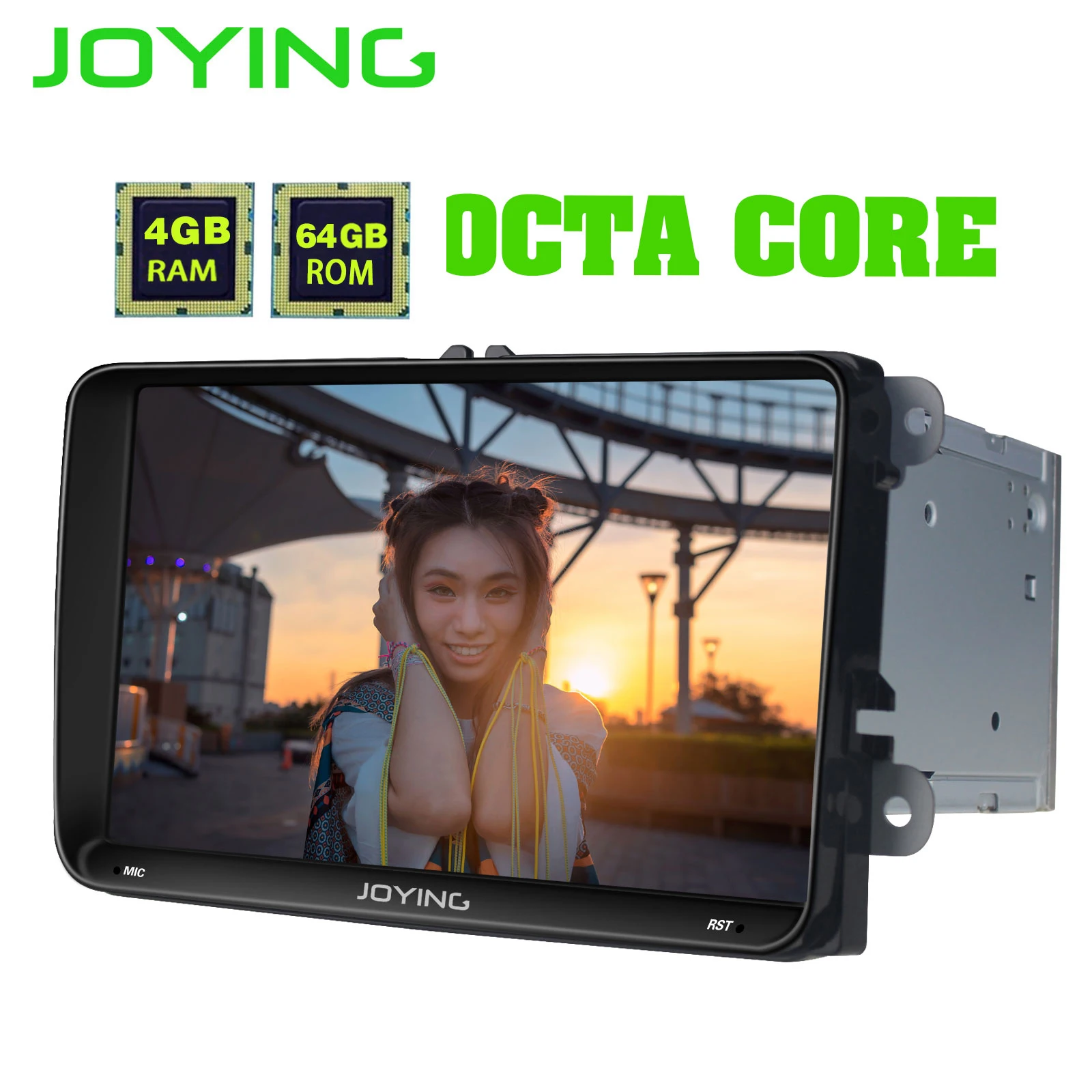 Sale Joying 9" 2 din Car Multimedia Player Car Stereo Android 8.1 4G RAM GPS Navi for Volkswagen VW/Seat/Skoda/Passat CC/ Tiguan/Golf 3