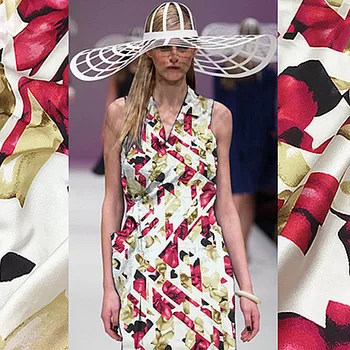 

New wide stretch silk crepe satin fabric mulberry silk texture crepe satin fabric dress silk towel