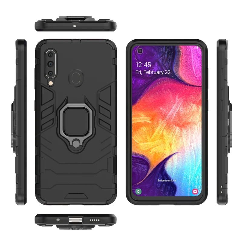 Армированный чехол для Samsung Galaxy A50 A30 A20 A10 A40 A70 подставка с кольцом держателем