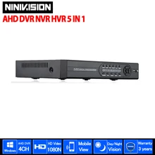 Super 4CH AHD DVR 1080N AHD-NH Full HD HDMI 1080 P Vídeo gravador H.264 CCTV Câmera de Rede Onvif 4 Canais NVR IP Multilanguage