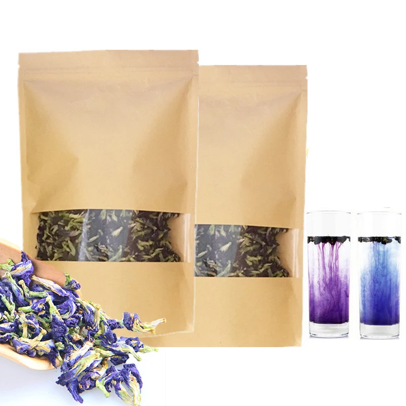 1 пакет, 100 г, игрушка для кухни с сухим цветком Clitoria Ternatea., Тайланд, голубая бабочка, Горох, чай, игрушка для игры в дом. Витамин А