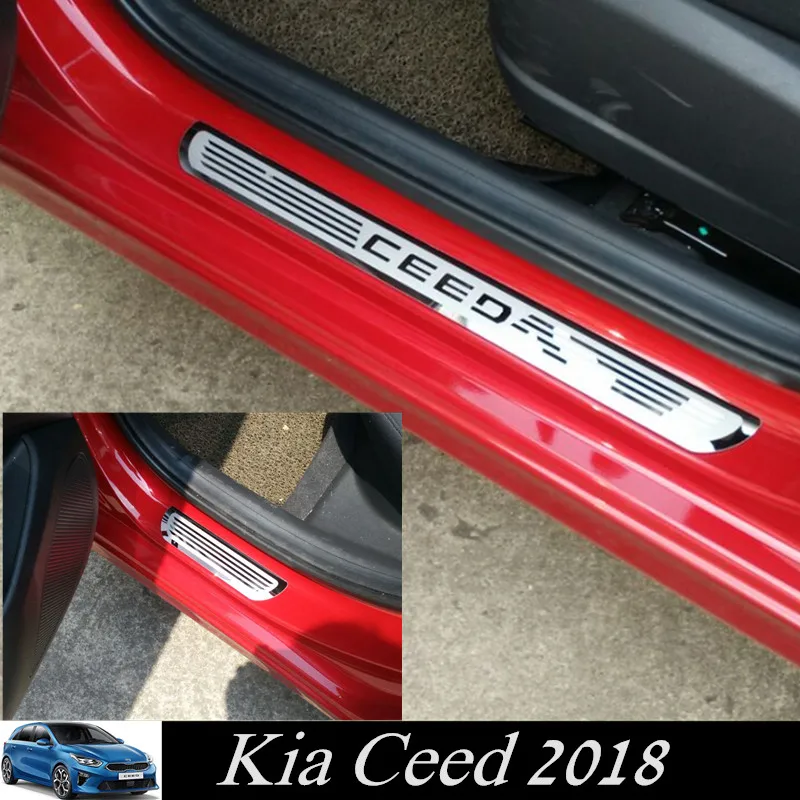 

Car Door Sill Scuff Plates For KIA CEED 2018 Stainless Steel Door Sill Guard Plates for KIA CEED SW