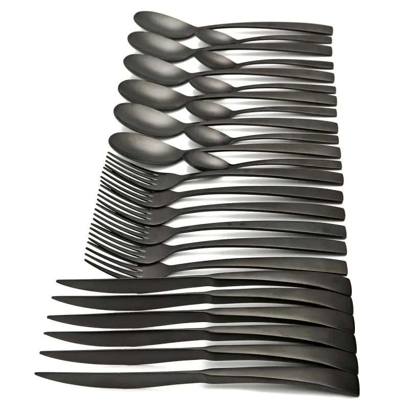 KCASA KC-ST003 High-end Stainless Steel 24 Pieces Flatware Set Dinnerware Set