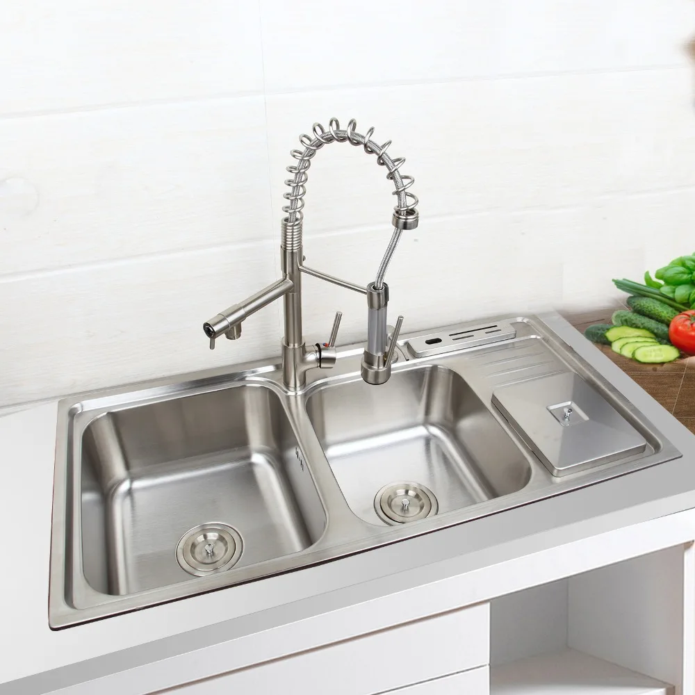Online Buy Wholesale Double Sink From China Double Sink - Stainless Steel Kitchen Sink Vessel Set With Faucet Double Sinks Kitchensink Undermount Kitchen Washing Vanity online buy wholesale double sink from china double sink - stainless steel kitchen sink vessel set with faucet double sinks kitchensink undermount kitchen washing vanity
