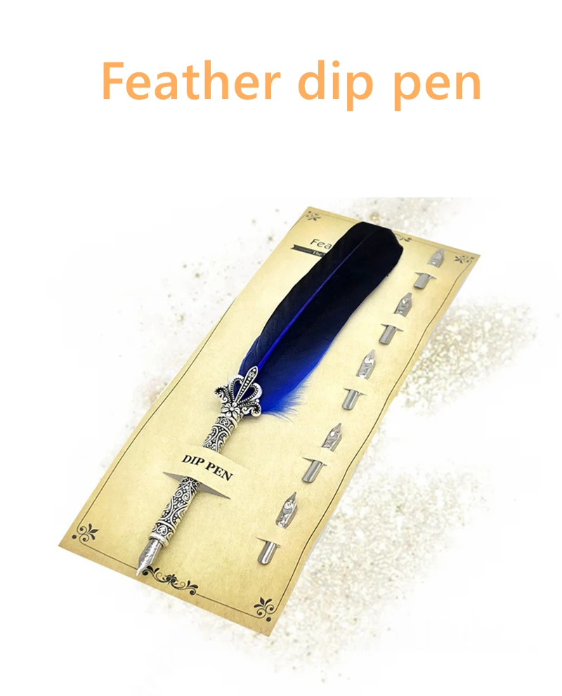 1 комплект перьевая ручка Chancery Quill косые ручки+ 5 шт. перьевая резные металла для причудливого каллиграфии винтажная ручка в стиле ретро