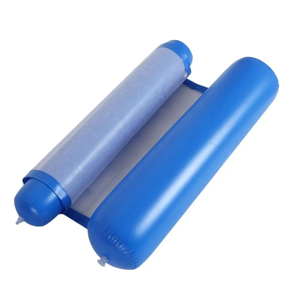 Надувной водный бассейн надувной матрас Игрушки для плавания складной дизайн двойное использование надувной стул водный матрас гамак для бассейна - Цвет: Синий