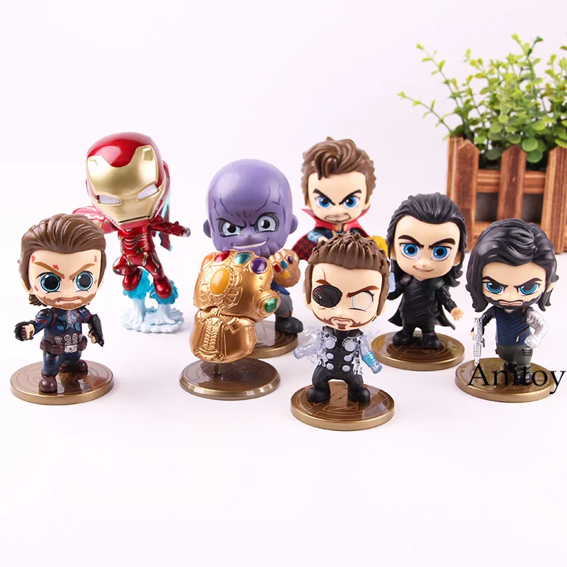 

Avengers 3 Infinity War Toys Iron Man Doctor Strange Captain America Winter Soldier Thor Thanos Marvel Action Figure Set