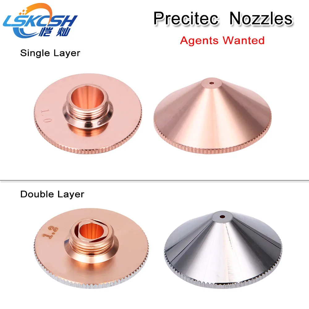 

LSKCSH Precitec/WSX Single Layer or double Layer nozzles 0.8-5.0mm Factory wholesale high quality for Precitec/Han's Laser/WSX