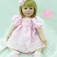 60 см силиконовые виниловые куклы Reborn Baby, реалистичные мягкие куклы для спящей девочки, Модная кукла ручной работы, подарок для ребенка