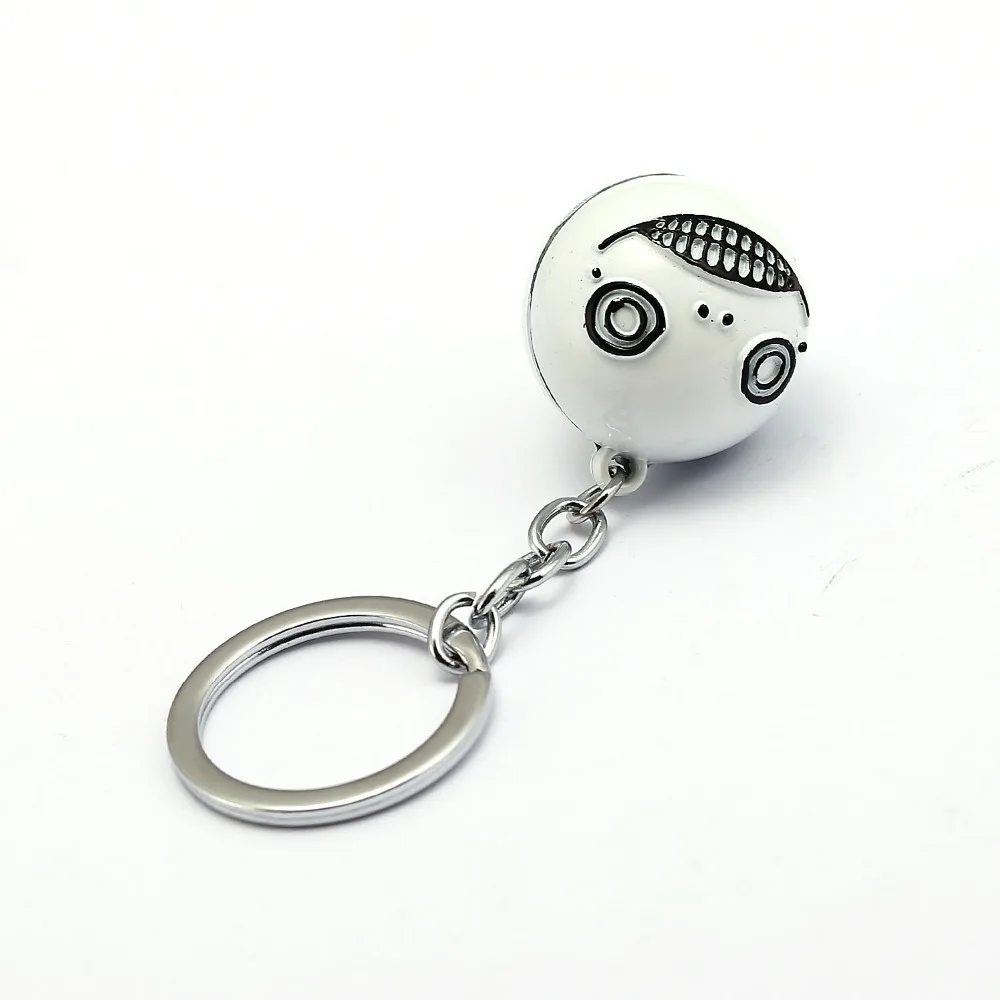 NieR Automata Keychain Robot 2B Emil No2 Type B Key Ring White Ball Metal Men Car Women Bag Key Chain Chaveiro Game Jewelry NieR Automata Keychain Robot 2B Emil No2 Type B Key Ring White Ball Metal Men Car Women Bag Key Chain Chaveiro Game Jewelry