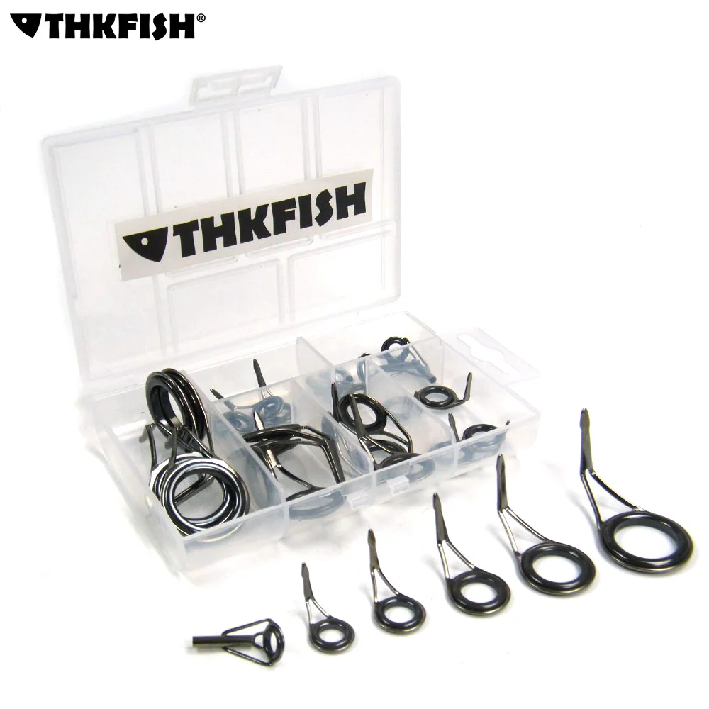 35pcs/set Fishing Rod Guide Guides Tip Set Spinning Rod Guides Spare