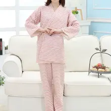 Шанхай история влюбленных утолщение хлопковое кимоно Ночной комплект Ночная рубашка 2 цвета для женщин и мужчин