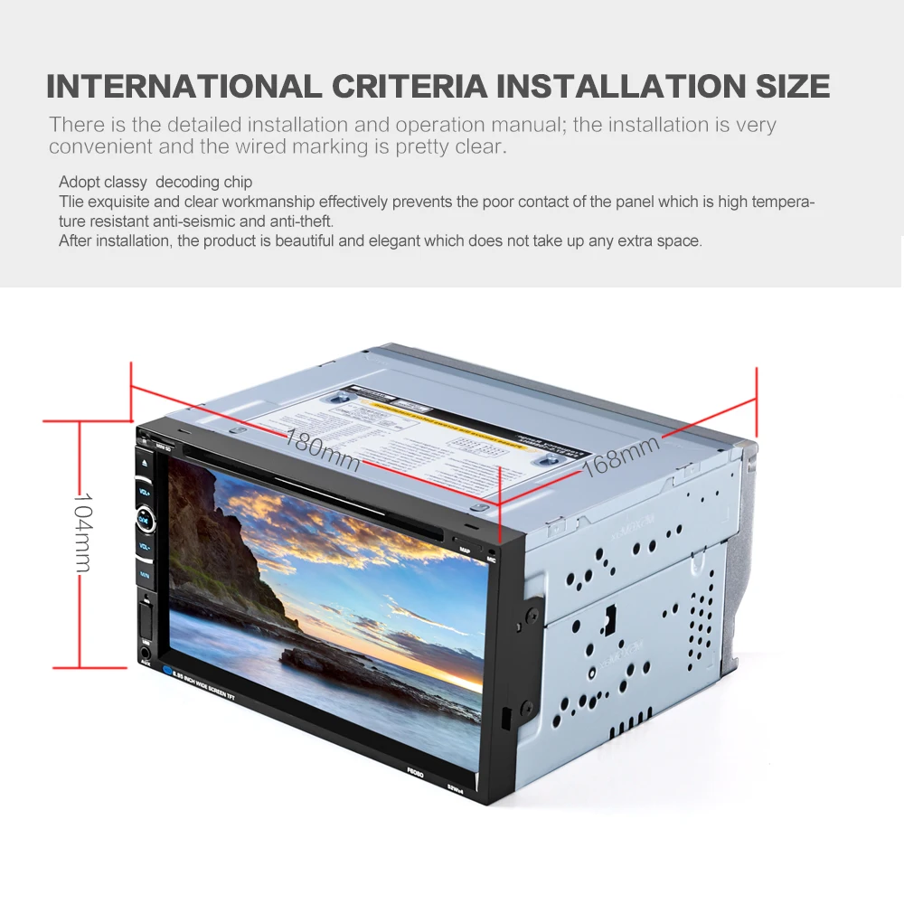 Perfect LTBFM Autoradio 2 Din Car DVD Player 7" inch Touch Screen Bluetooth Car Radio 2DIN Car Audio AUX FM Support RearView Camera 4