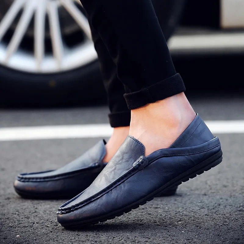 

Soft Loafers Men Casual Shoes Zapatos Hombre Mans Footwear Loafers Flats Slip On Moccasins Drive Sneaker Summer Male Shoe AET616