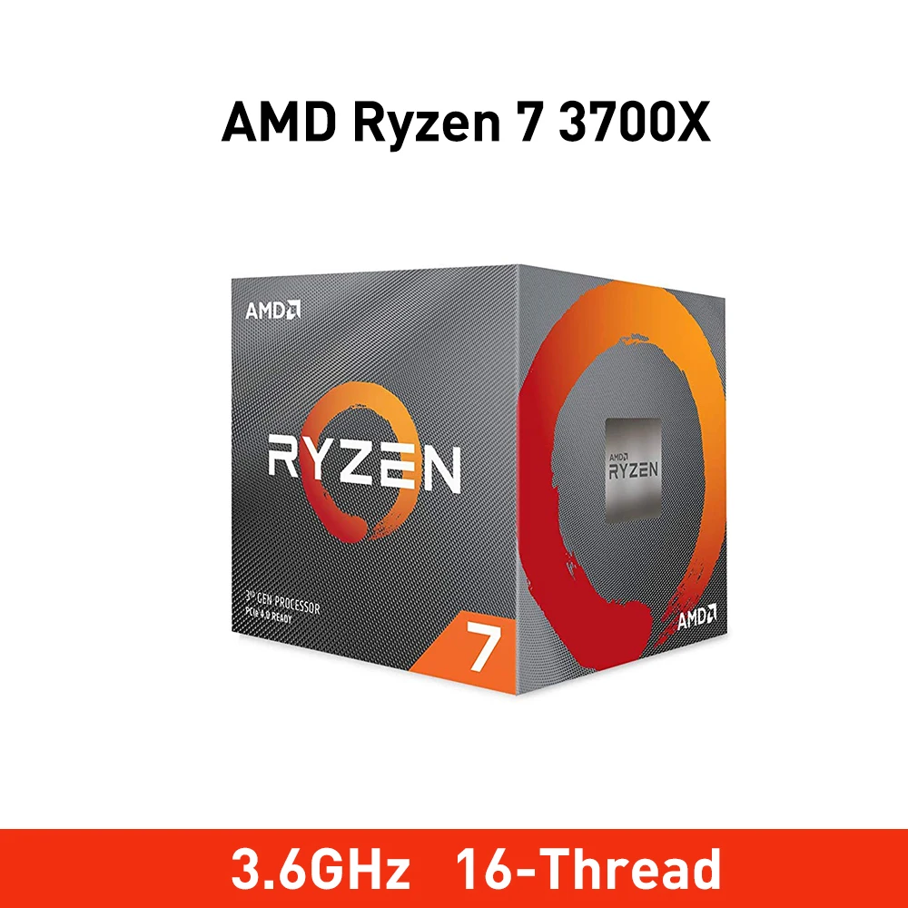 Процессор amd ryzen 7 3700X3,6 GHz 8-Core 16-Thread 65W 3-го поколения Ryzen сокет AM4 Настольный герметичный ящик с вентилятором кулера