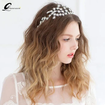 

Rhinestone Star Crown Hairband Vintage Crystal Bridal Tiara Soft Wedding hair accessories Plated tiara Party Pageant