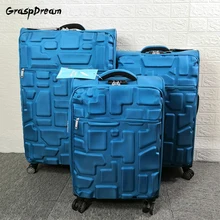 Модный бренд на колесах багажные крутящееся ручной клади Дорожный чемодан на колесиках 20/25/28 дюймов ультра-прочная посадочная сумка на колесиках