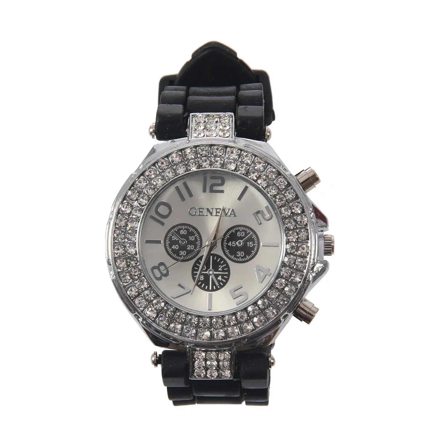 

Fashion Silicone diamond Quartz Ladies Women Jelly Dial Wrist Watch