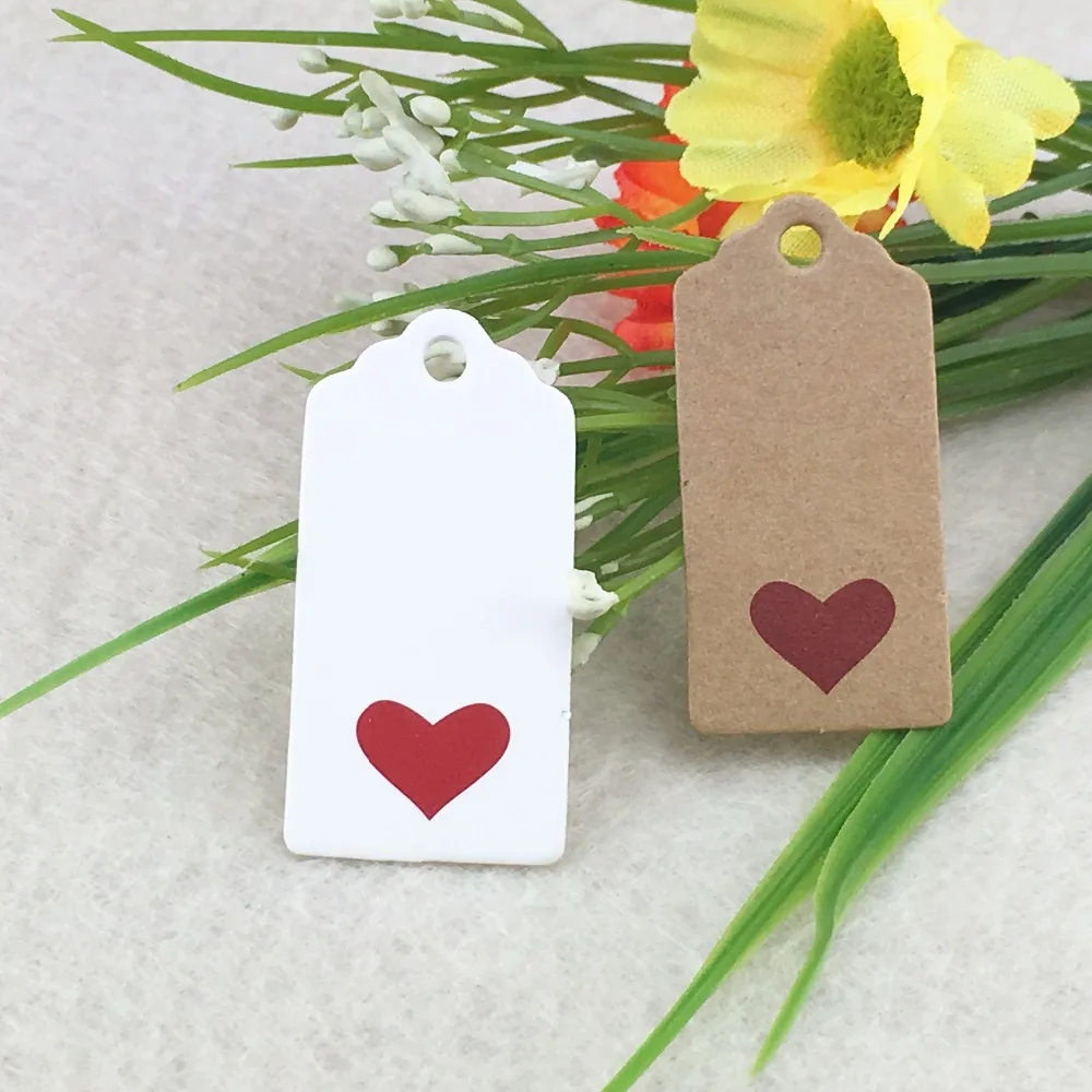 600pcs 4x2 Cm Kraft Price Tags Diy Blank Hang Tags Small Gift Tag