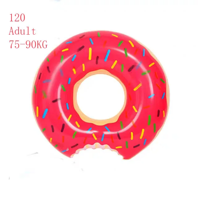 Супер большой пончик надувное кольцо для плавания для взрослых и детей для летней вечеринки бассейн игрушки Гигантский Пончик спасательный круг сиденье поплавок - Цвет: 120