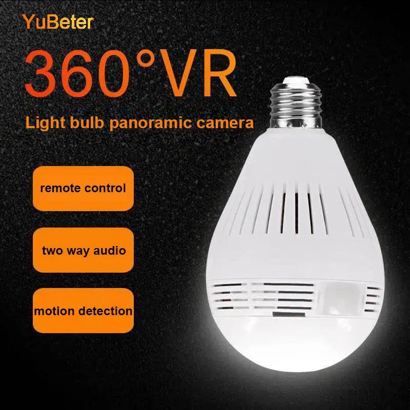 

YuBeter 960p 360 Panoramic Camera Lamp Bulb Wifi Home Security IP Cameras CCTV Video Surveillance Fisheye Night Version