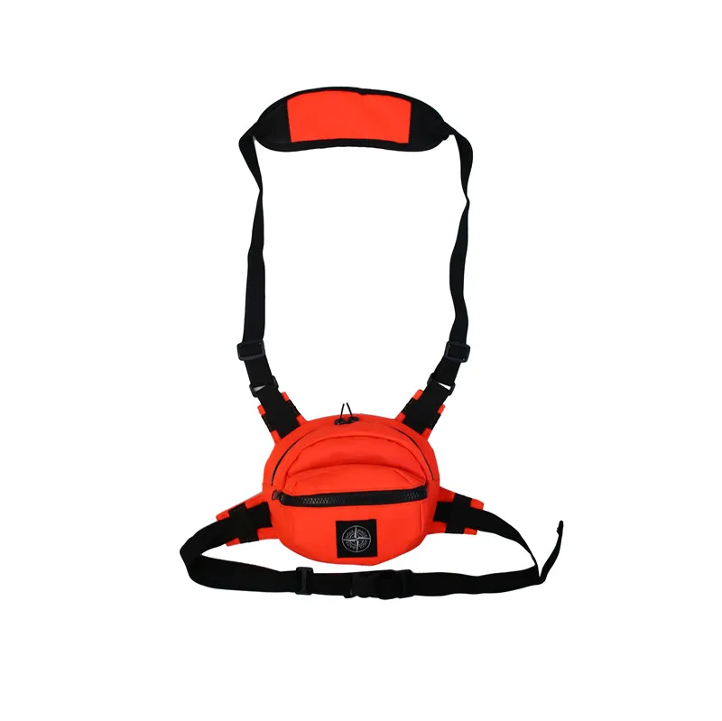 Тактическая круглая нагрудная сумка, мужская, регулируемая, посылка, хип-хоп стиль, уличная, функциональная, сумка на плечо, для путешествий, телефона, поясная сумка - Цвет: orange