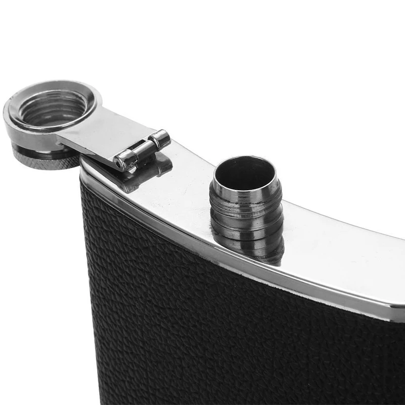 Lucuas  Gift Stainless Steel Hip Flask 9 oz Flagon Portable Wine Whisky Pot Bottle Groom Best man Xmas New Year Gift