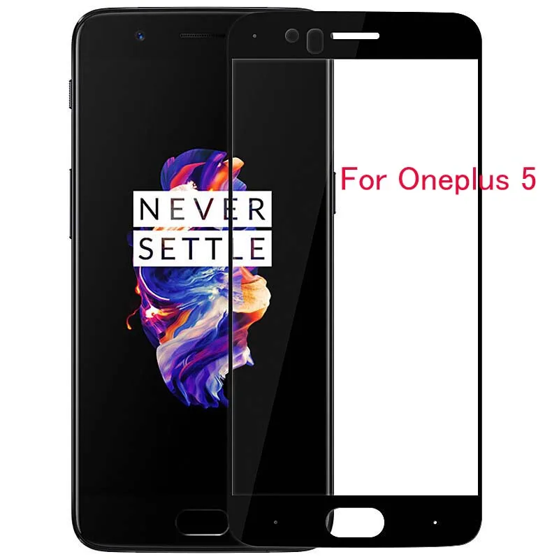

New 0.26mm Full Cover Screen Protection For Oneplus 5 6 Tempered Glass For One Plus 5 1+ 5 3 3t 6 Black Film Colors 9H Hardness