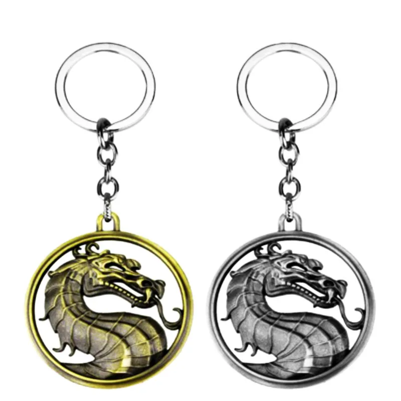 

Mortal Kombat Dragon Symbol Keychain Action Figures Dragon Jane Empire Vintage Pendant Fight Technology Game Movie Metal Jewelry